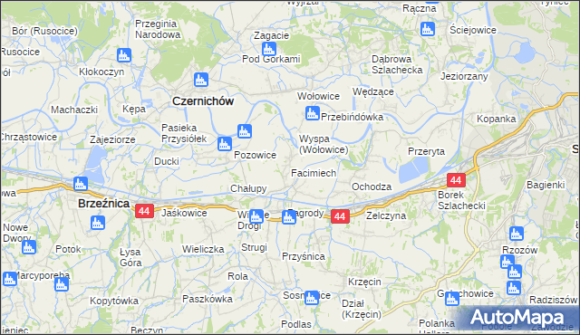 mapa Facimiech, Facimiech na mapie Targeo