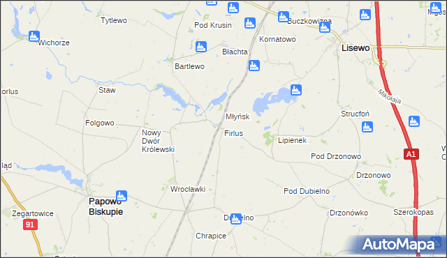 mapa Firlus, Firlus na mapie Targeo