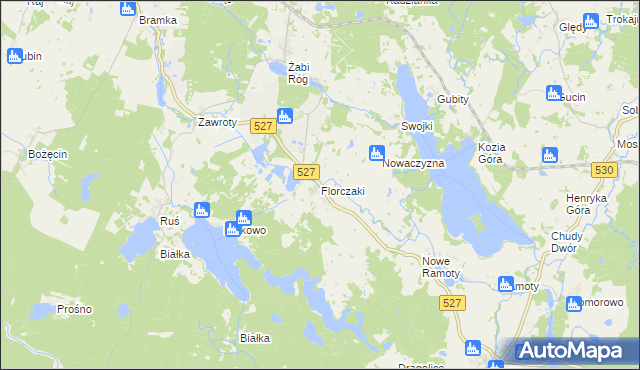 mapa Florczaki, Florczaki na mapie Targeo