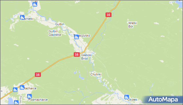 mapa Frącki, Frącki na mapie Targeo