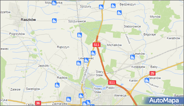 mapa Franklinów, Franklinów na mapie Targeo