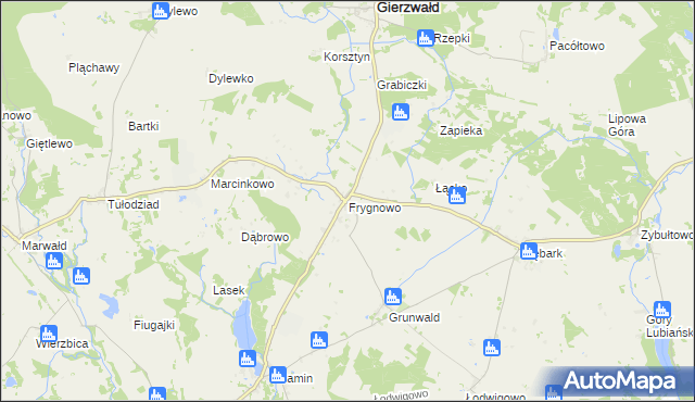 mapa Frygnowo, Frygnowo na mapie Targeo