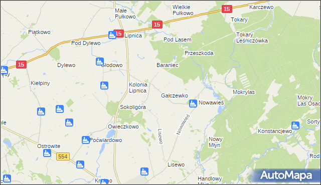 mapa Gałczewko, Gałczewko na mapie Targeo