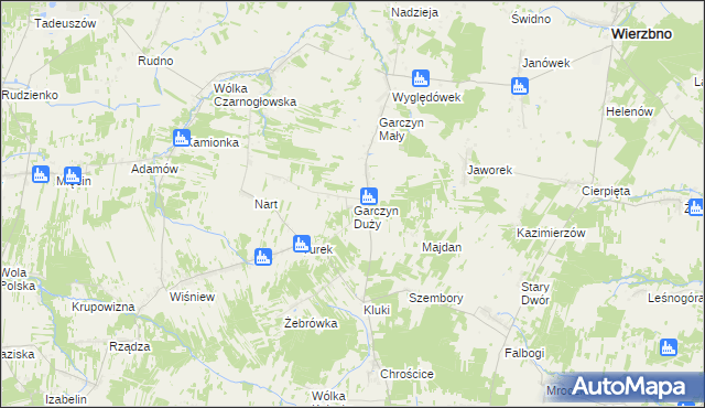 mapa Garczyn Duży, Garczyn Duży na mapie Targeo