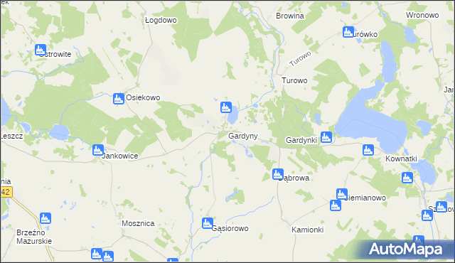 mapa Gardyny, Gardyny na mapie Targeo