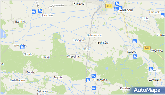 mapa Garki, Garki na mapie Targeo