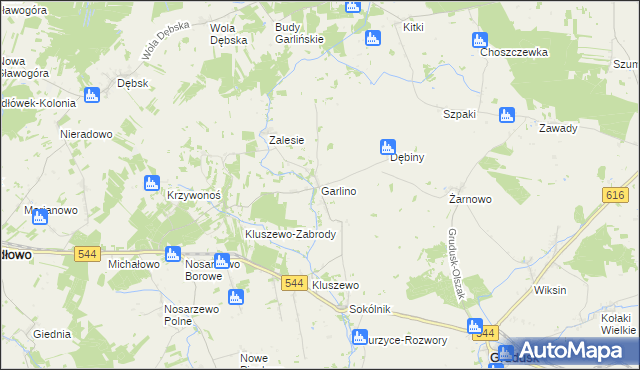 mapa Garlino, Garlino na mapie Targeo