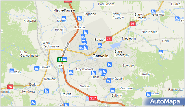 mapa Garwolin, Garwolin na mapie Targeo