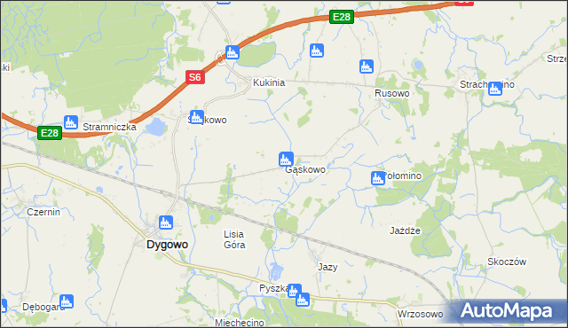 mapa Gąskowo, Gąskowo na mapie Targeo