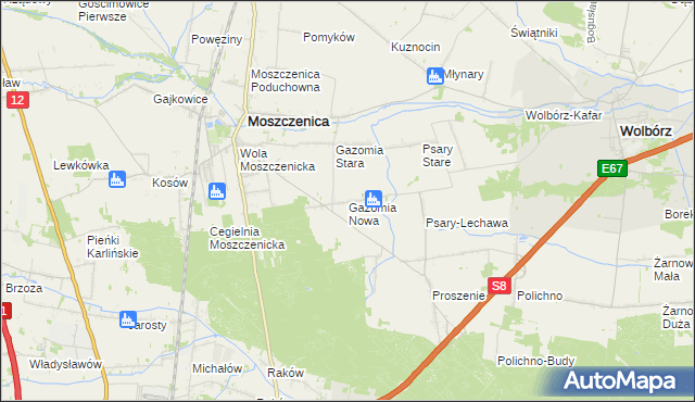 mapa Gazomia Nowa, Gazomia Nowa na mapie Targeo