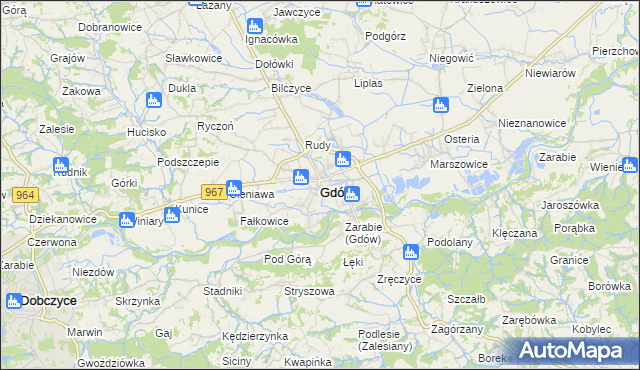 mapa Gdów, Gdów na mapie Targeo