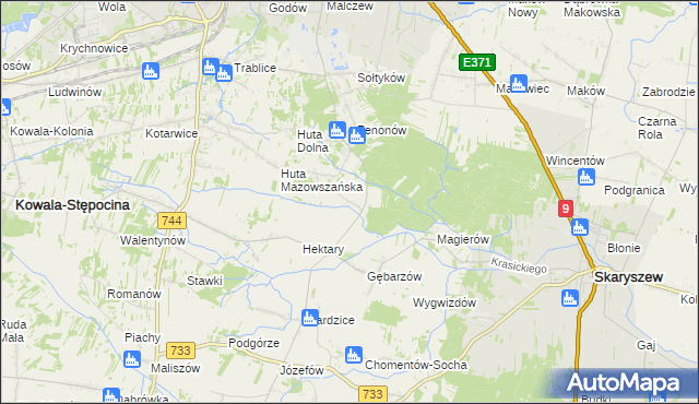 mapa Gębarzów-Kolonia, Gębarzów-Kolonia na mapie Targeo