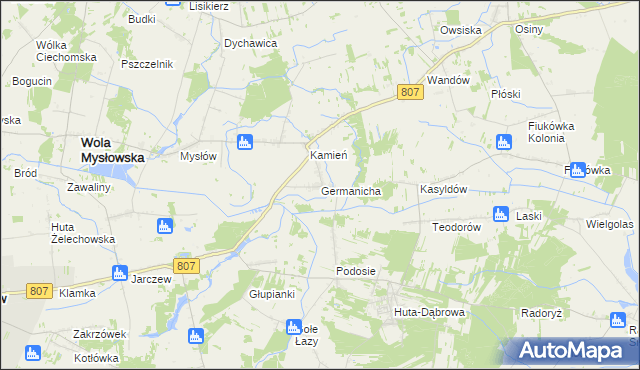 mapa Germanicha, Germanicha na mapie Targeo