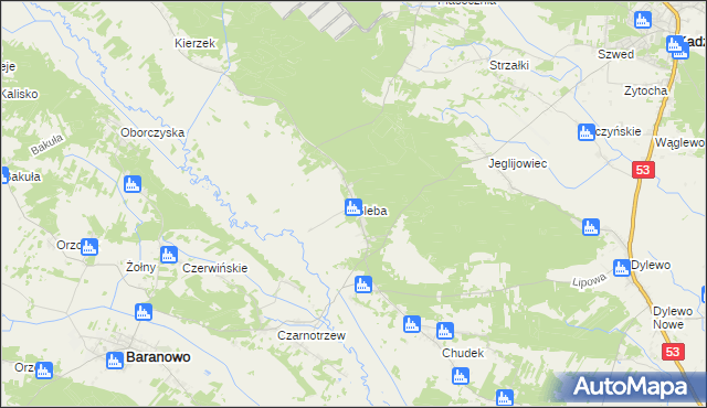 mapa Gleba, Gleba na mapie Targeo