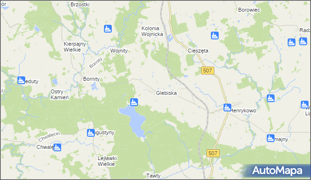 mapa Glebiska, Glebiska na mapie Targeo