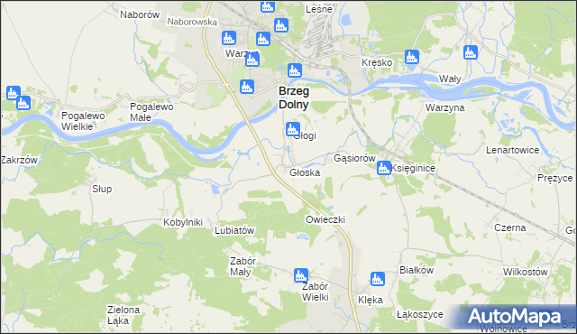 mapa Głoska, Głoska na mapie Targeo