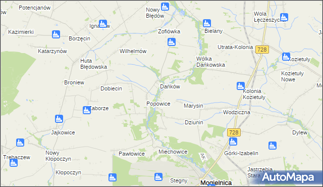 mapa Główczyn-Towarzystwo, Główczyn-Towarzystwo na mapie Targeo