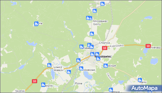 mapa Gniewosz, Gniewosz na mapie Targeo
