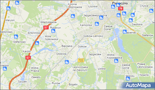 mapa Gołków, Gołków na mapie Targeo