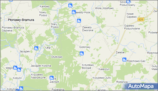 mapa Gołoniwy, Gołoniwy na mapie Targeo