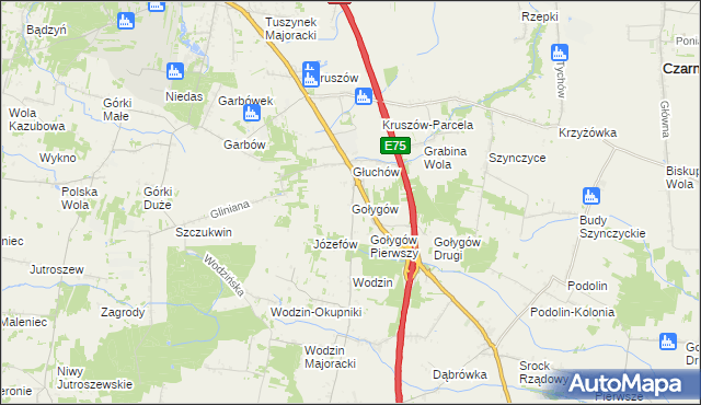mapa Gołygów, Gołygów na mapie Targeo