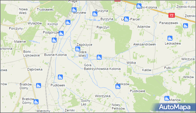 mapa Góra Bałdrzychowska, Góra Bałdrzychowska na mapie Targeo