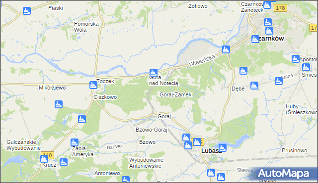 mapa Goraj-Zamek, Goraj-Zamek na mapie Targeo
