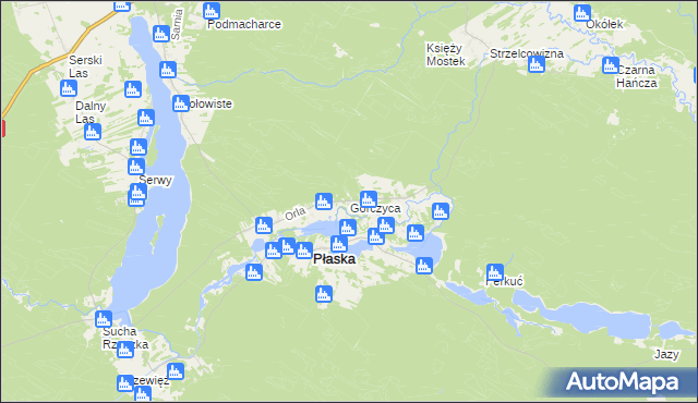 mapa Gorczyca, Gorczyca na mapie Targeo