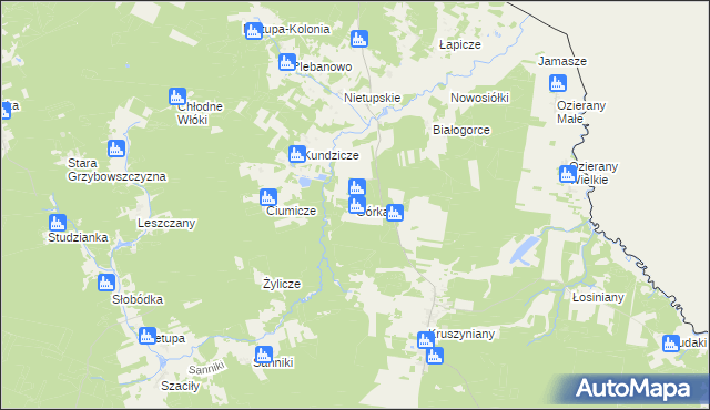 mapa Górka gmina Krynki, Górka gmina Krynki na mapie Targeo