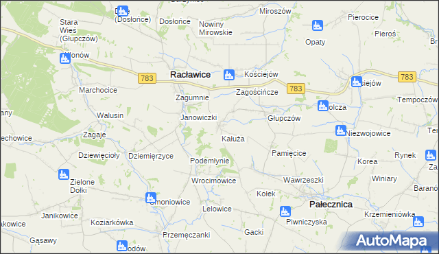 mapa Górka Kościejowska, Górka Kościejowska na mapie Targeo