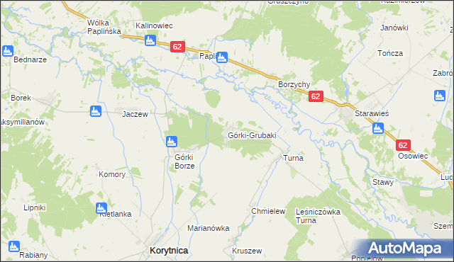 mapa Górki-Grubaki, Górki-Grubaki na mapie Targeo