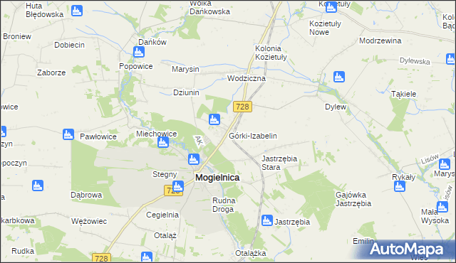 mapa Górki-Izabelin, Górki-Izabelin na mapie Targeo