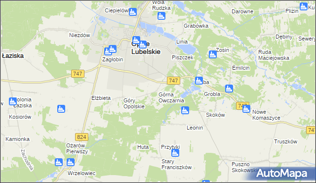 mapa Górna Owczarnia, Górna Owczarnia na mapie Targeo