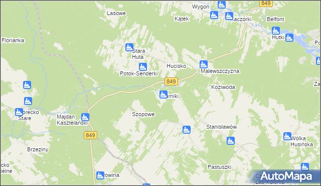 mapa Górniki gmina Józefów, Górniki gmina Józefów na mapie Targeo