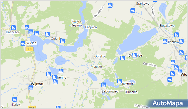 mapa Górsko gmina Przemęt, Górsko gmina Przemęt na mapie Targeo