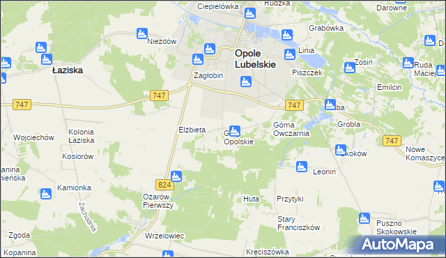 mapa Góry Opolskie, Góry Opolskie na mapie Targeo