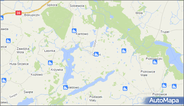 mapa Goryń gmina Kisielice, Goryń gmina Kisielice na mapie Targeo