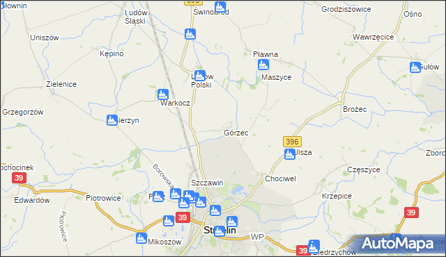 mapa Górzec, Górzec na mapie Targeo
