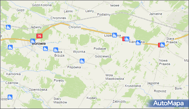 mapa Gościewicz, Gościewicz na mapie Targeo