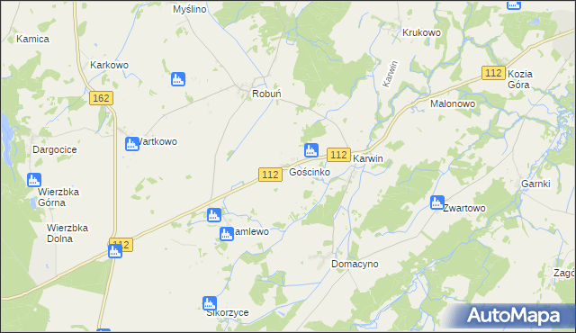 mapa Gościnko, Gościnko na mapie Targeo