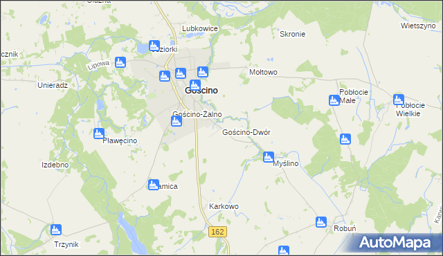 mapa Gościno-Dwór, Gościno-Dwór na mapie Targeo