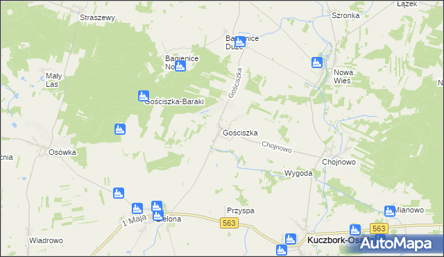 mapa Gościszka, Gościszka na mapie Targeo