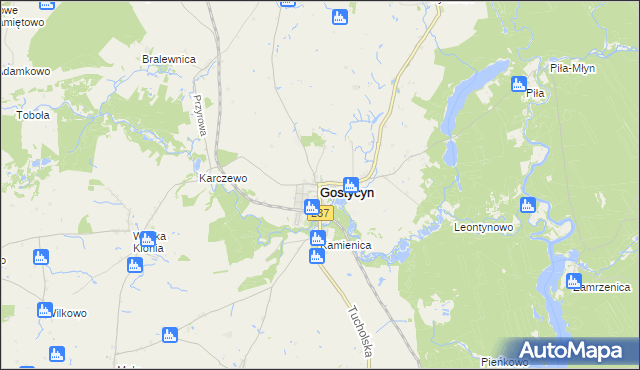 mapa Gostycyn, Gostycyn na mapie Targeo