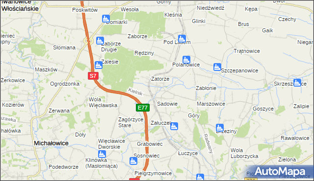 mapa Goszcza, Goszcza na mapie Targeo