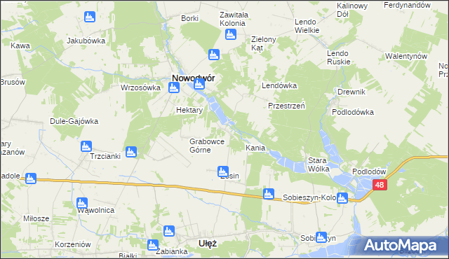 mapa Grabowce Dolne, Grabowce Dolne na mapie Targeo