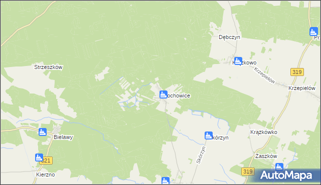 mapa Grochowice, Grochowice na mapie Targeo