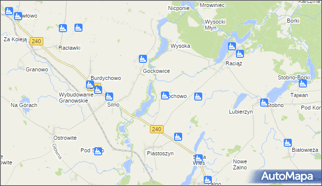 mapa Grochowo gmina Kęsowo, Grochowo gmina Kęsowo na mapie Targeo