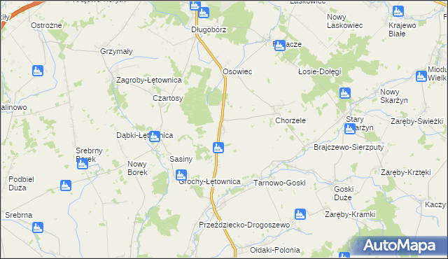 mapa Grochy-Pogorzele, Grochy-Pogorzele na mapie Targeo