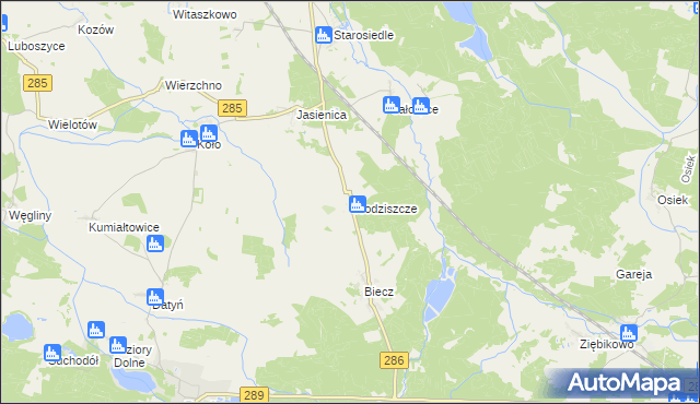 mapa Grodziszcze gmina Brody, Grodziszcze gmina Brody na mapie Targeo