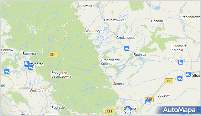 mapa Grodziszcze Kolonia, Grodziszcze Kolonia na mapie Targeo